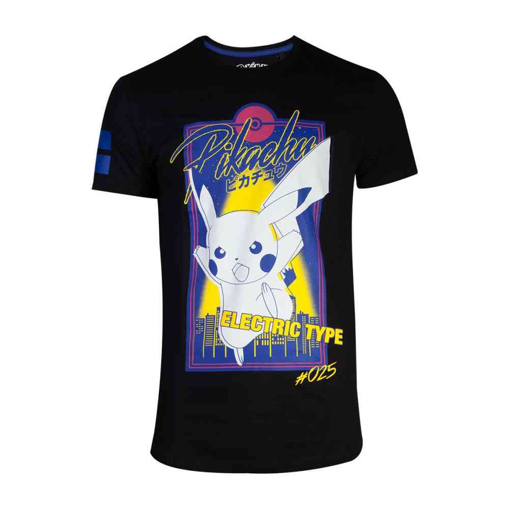 Pokémon - City Pikachu Mens T-shirt - Black